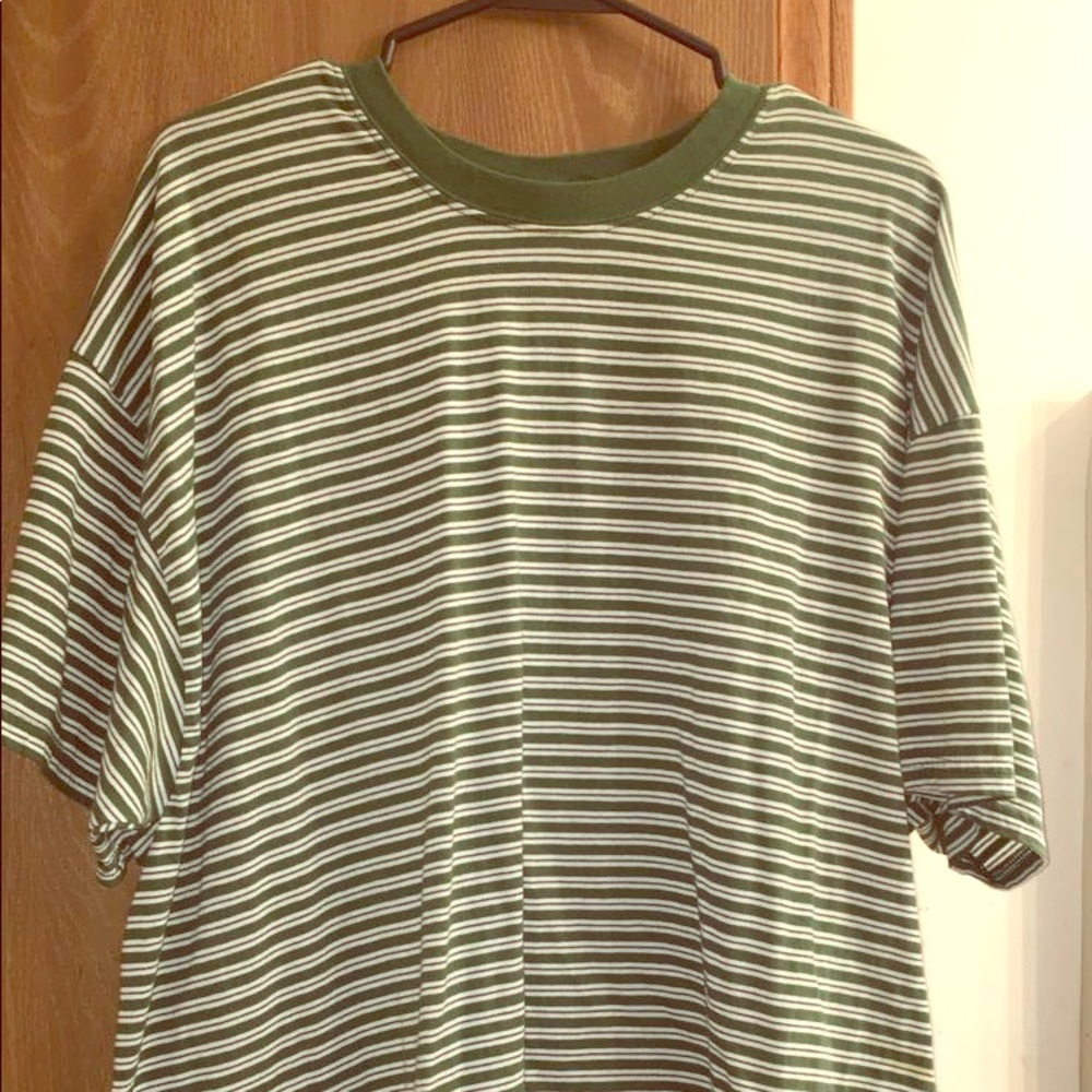 Vintage Basic Editions Green Striped tee